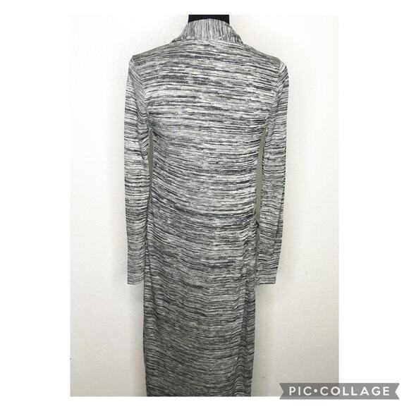 WHBM black white gray marled long open front cardigan size Extra Small XS - Picture 13 of 13
